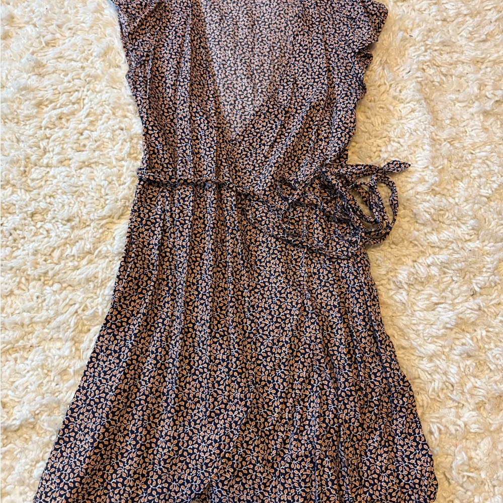 aerie floral Patterned Wrap Dress